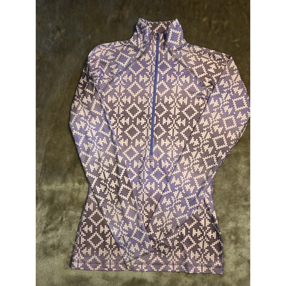 Nike Pro Jacket Women's Small Zip Neck Purple Pink Stretch fitted thumb slits